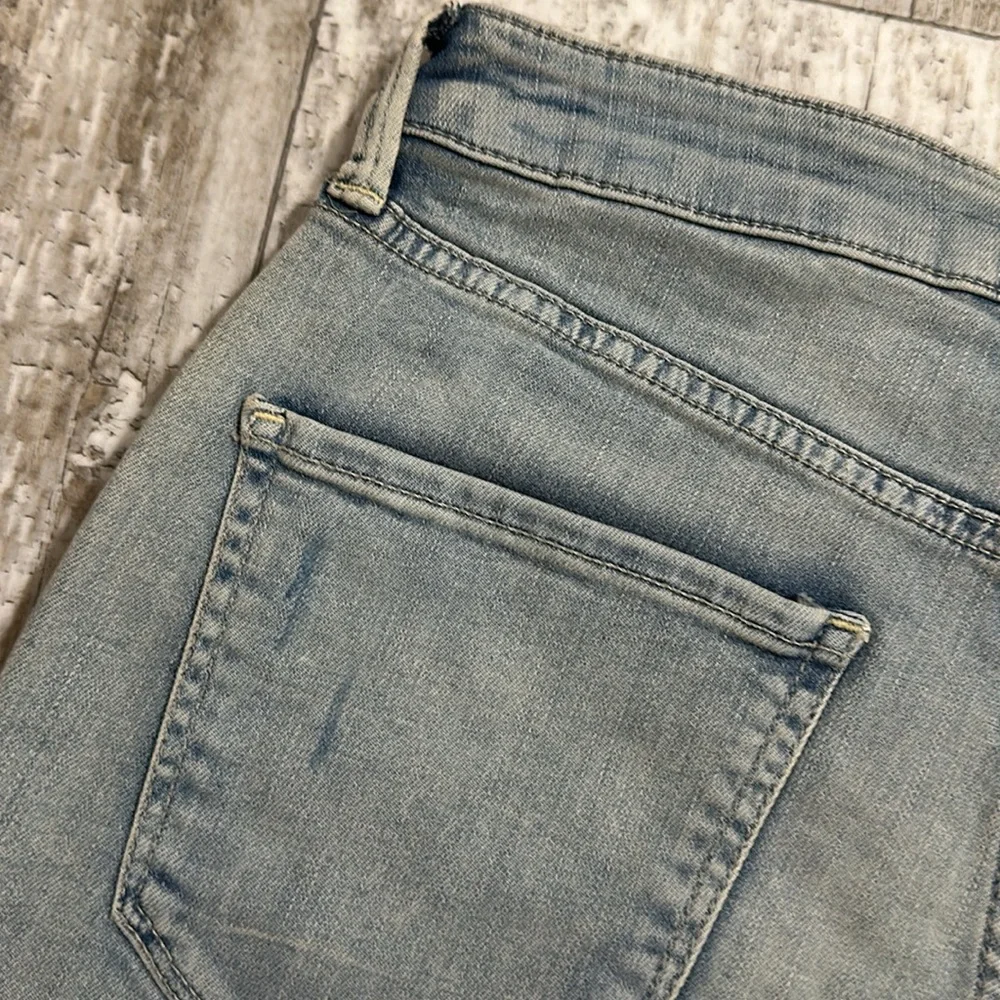 Arizona Jean Co Hi-Rise Shortie embroidered jean shorts